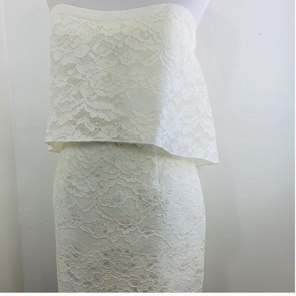 BLACK HALO EVE WHITE LACE SEDONA DRESS - Picture 2 of 3